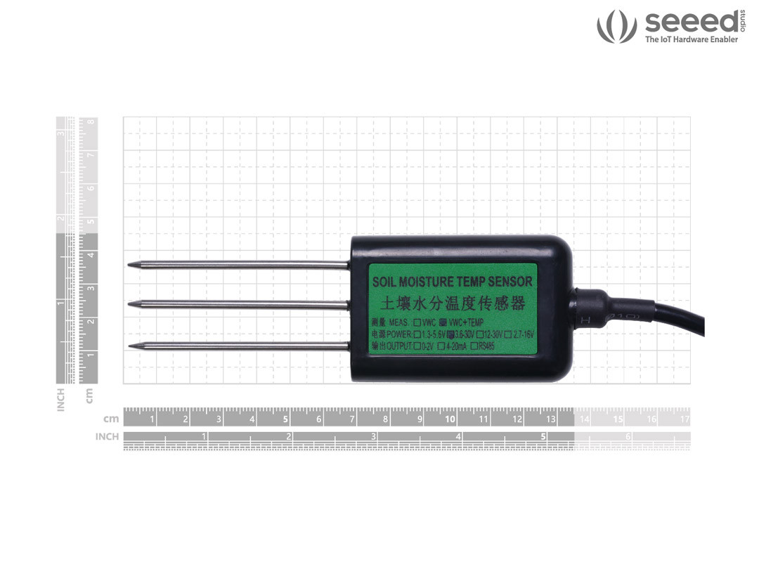 Industrial Grade Soil Moisture Temperature Sensor MODBUS RTU RS48