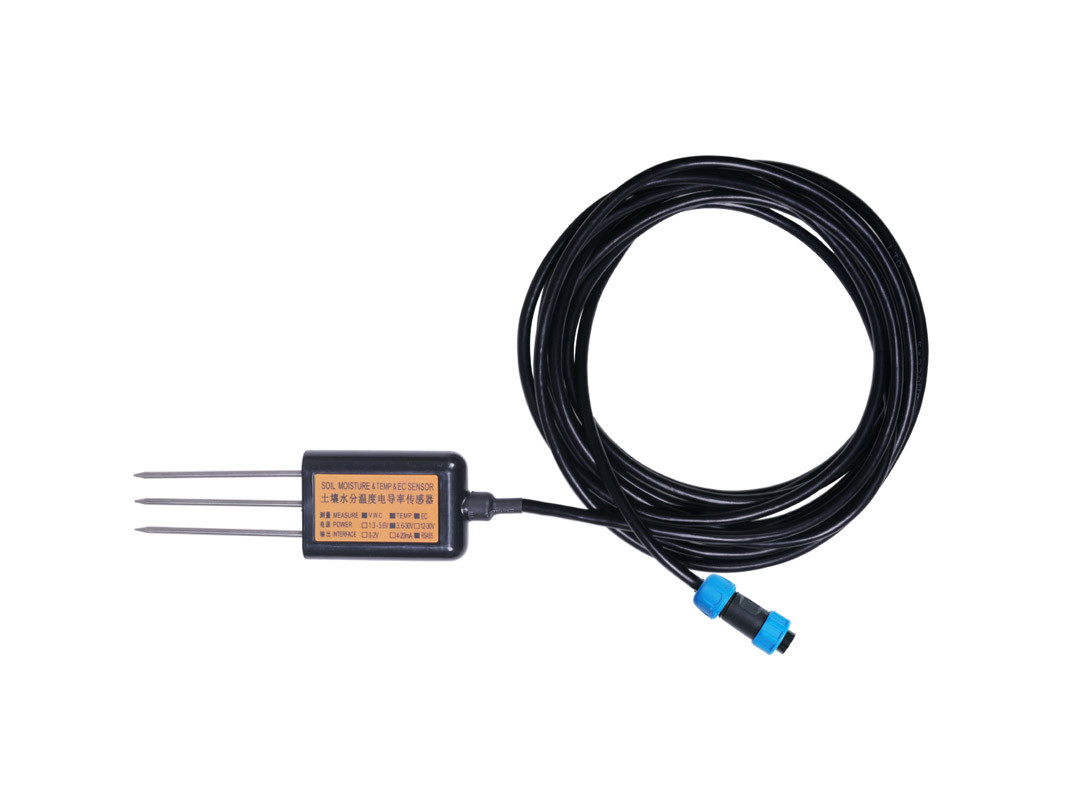 Industrial-grade Soil Moisture & Temperature & EC Sensor MODBUS-RTU...