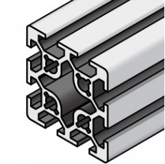 SERIE 5 - 6 mm ranura - CORTE A MEDIDA Perfiles estructurales - perfiles de aluminio extruido anodizado Serie 5 (ranura 6) co...