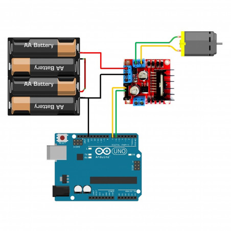 L298 stepper control module - DC stepper motor L298N Arduino H-bridge