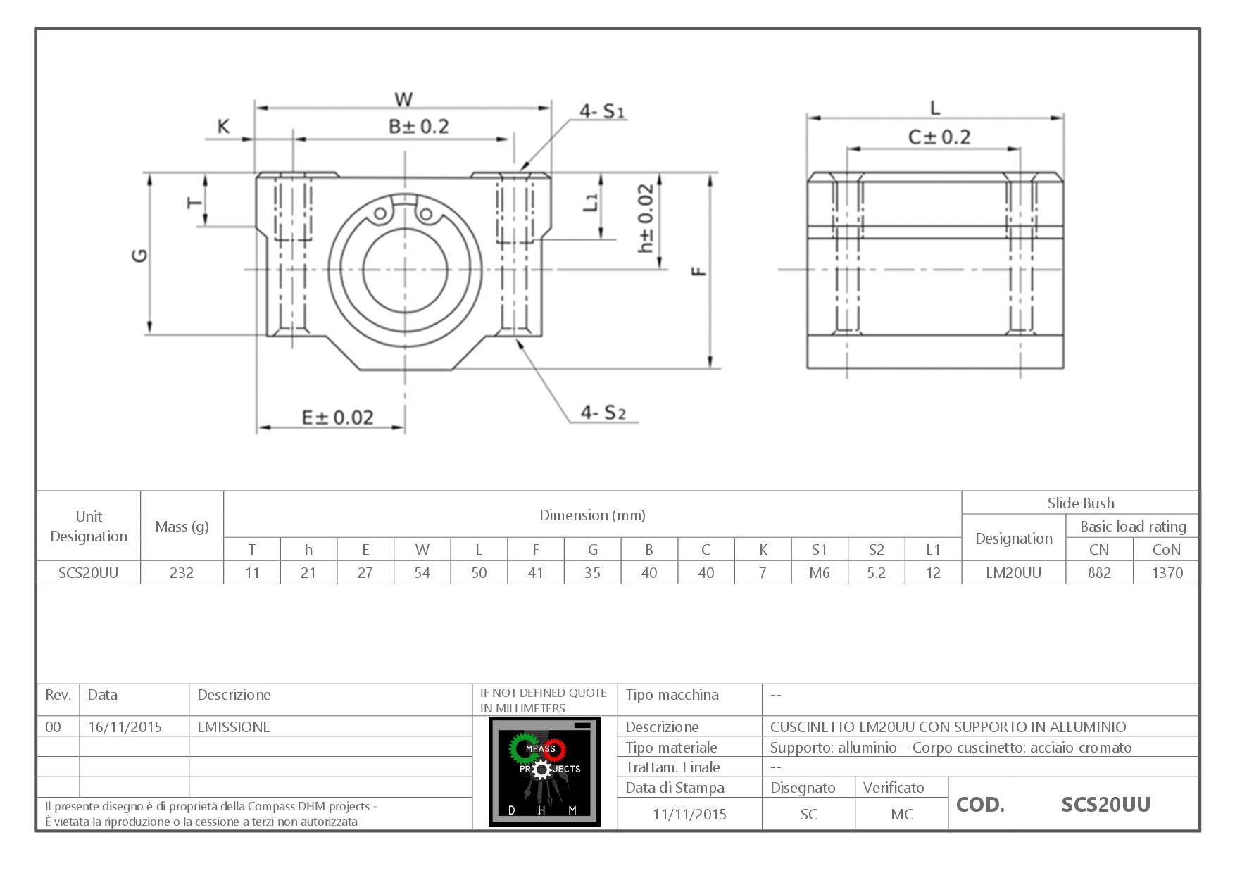 Vite T12 trapezoidale senza fine Ø12 mm pitch 2 mm 4 principi 50 cm