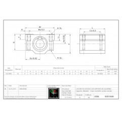 Rodamiento Lineal SC10UU Casquillos lineales con unidad de carcasa cerrada 04060103 DHM