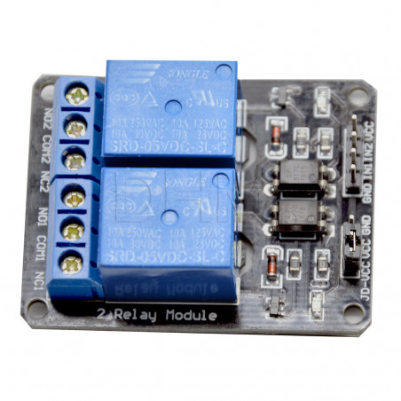 Relay module 2 channels 5V DC - 250 V AC model SRD-05VDC-SL-C