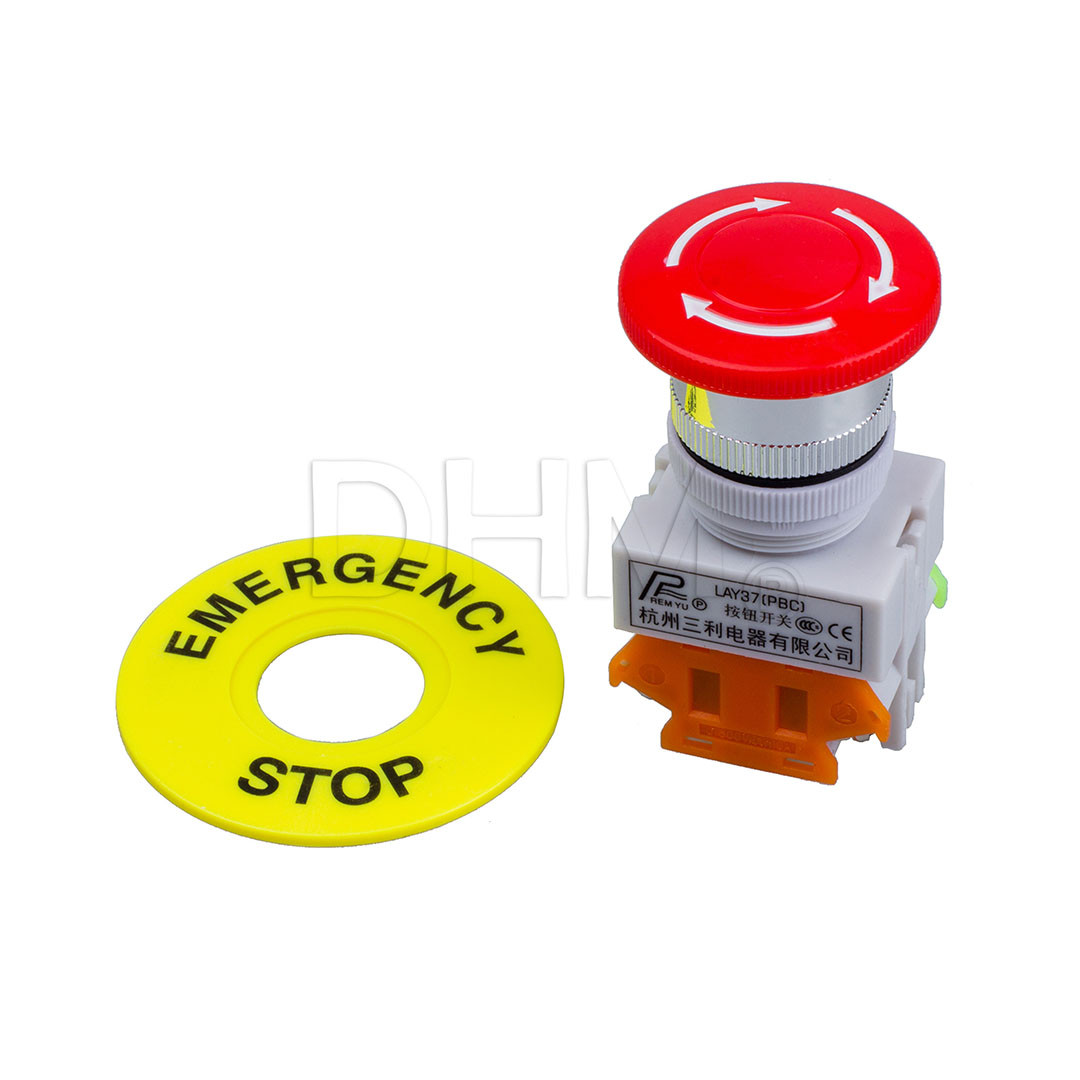 Start Stop -Station de commutation d'urgence,bouton poussoir rouge  vert,600V 10A