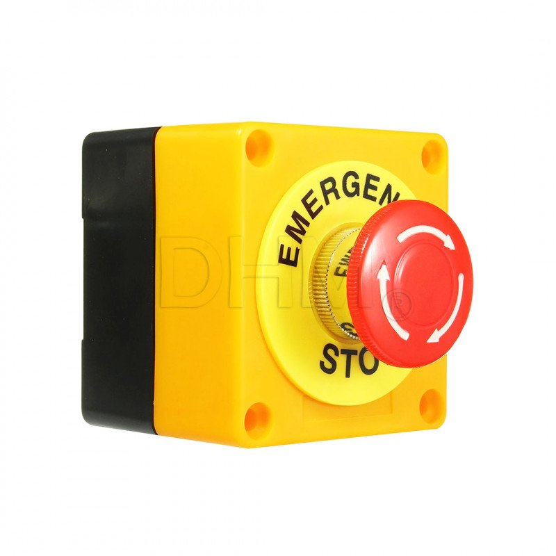 Emergency switch with case emergency STOP button Buttons 12050502 DHM