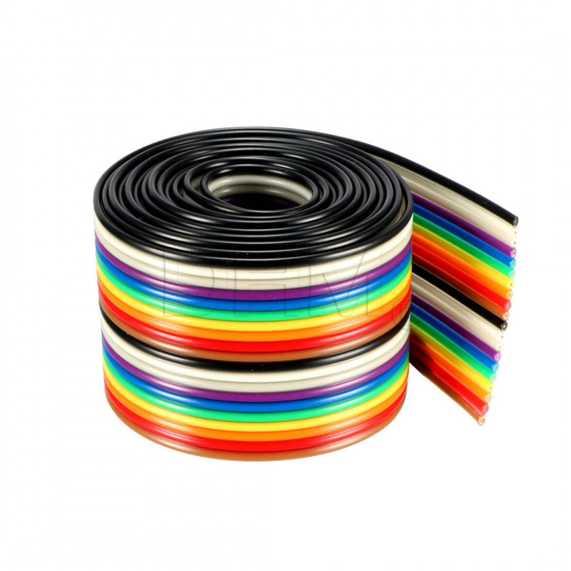 Cable de cinta de 20 pines 26 AWG colores - cable de cinta Cables de aislamiento Simple 12120202 DHM