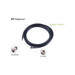 Câble RF N femelle vers RP-SMA mâle-CFD400-Noir-3m Pour passerelle intérieure SenseCAP M1 et antenne en fibre de verre Wirele...