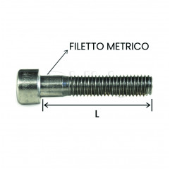 Vite 8x120 testa cilindrica con incasso a brugola inox Viti a testa cilindrica02080808 DHM