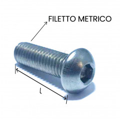 Tornillo de cabeza redonda con hueco Allen zincado 3x5 Tornillos de cabeza plana 02080961 DHM