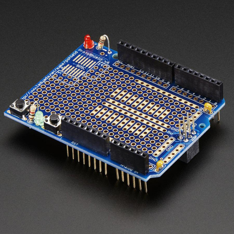 Adafruit Escudo Proto para Arduino Kit sin montar - Apilable - Versión R3 Adafruit 19040559 Adafruit