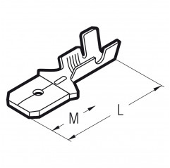 RN-MA305 - NAKED MALE CONNECTOR SECTOR 0.5-1mmq 2.8x0.5mm Terminals and Cable Lugs 19470136 Cembre