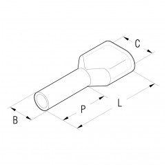 PKT1512 - DOUBLE TUBE DE TERMINAL PRE-ASSURÉ 2x1,5mmq P 12mm NOIR Bornes et cosses de câble 19470147 Cembre