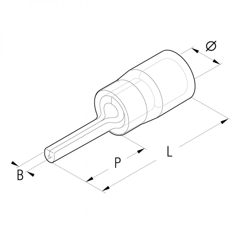 RF-P10 - CAPICORDA ROSSO A PUNTALE TONDO P 10mm