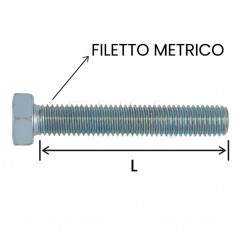 Vis à tête hexagonale avec filetage intégral galvanisé 5x12 - Lot de 500 pièces. Vis à tête hexagonale 02081565 DHM