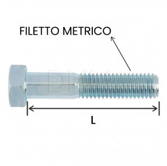 Tornillo de cabeza hexagonal con rosca parcial galvanizada 5x40 - Paquete de 200 Tornillos de cabeza hexagonal 02081636 DHM