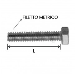 Stainless steel 3x12 full thread hex head screw - Pack of 250 pieces Hex head screws 02081995 DHM