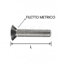 Countersunk flat head screw with stainless steel socket 3x25 - Pack of 250 pieces Countersunk flat head screws 02082270 DHM