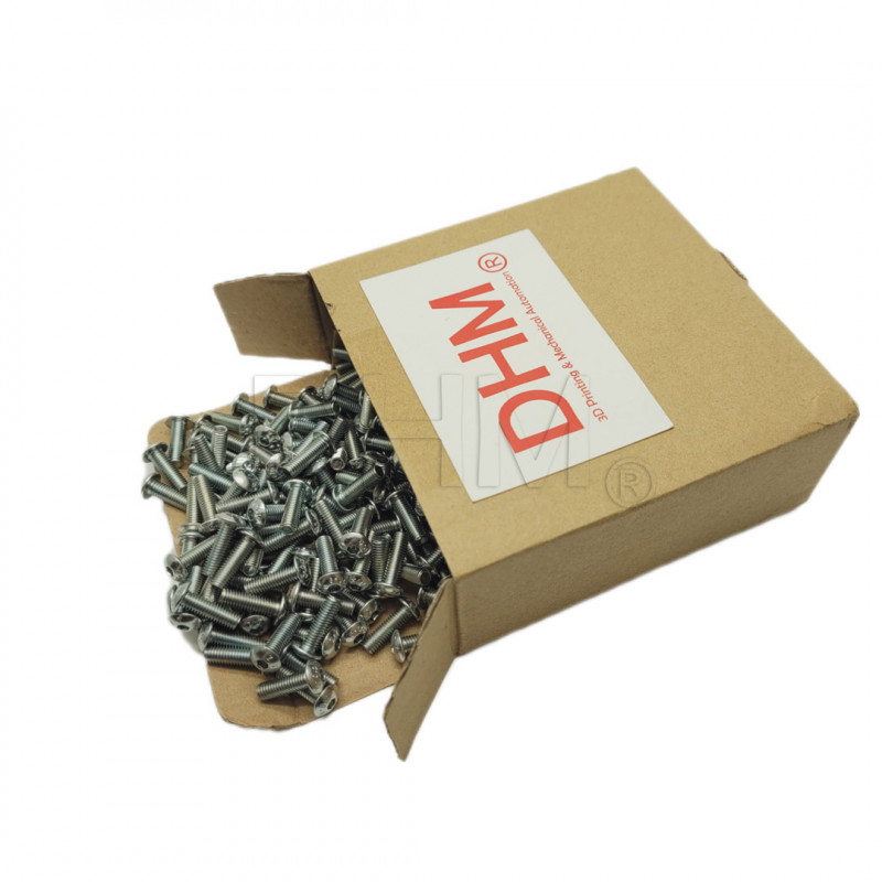 Galvanized 4x10 Allen recessed round head screw - Pack of 500 pieces Pan head screws 02082734 DHM