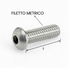 Tornillo de cabeza redonda con casquillo de acero inoxidable 5x40 - Caja de 250 unidades Tornillos de cabeza plana 02082835 DHM