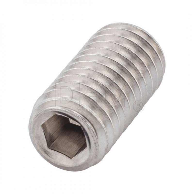 Tornillo hexagonal M4x16 punta plana - tornillo sin cabeza acero inoxidable A2 Granos 02083132 DHM