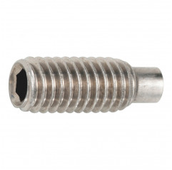 Casquillo hexagonal M4x6 punta cilíndrica - tornillo sin cabeza acero inoxidable A2 Granos 02083435 DHM