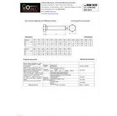 Tornillo de cabeza hexagonal con rosca completa, galvanizado 8x40 Tornillos de cabeza hexagonal 02080242 DHM