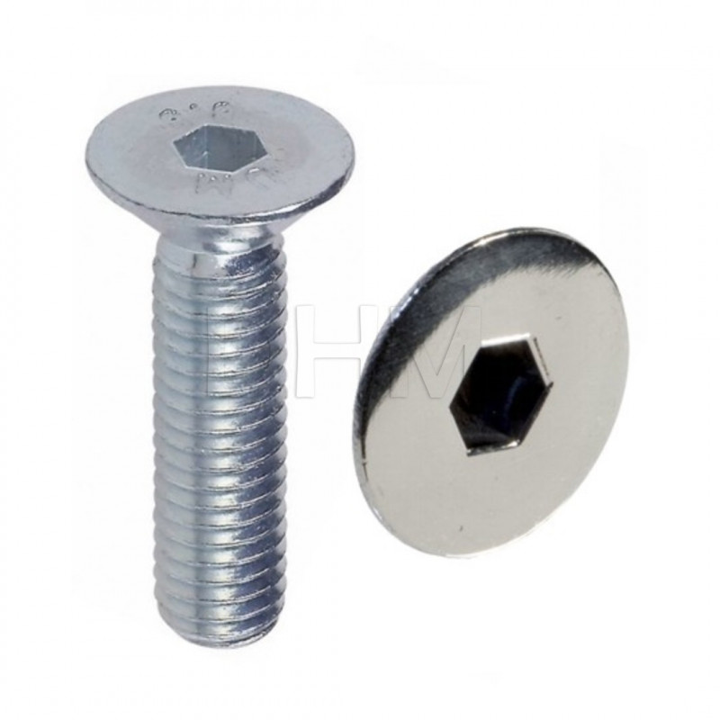 Tornillo avellanado de cabeza plana con hueco Allen galvanizado 8x20 Tornillos de cabeza plana avellanada 02080353 DHM