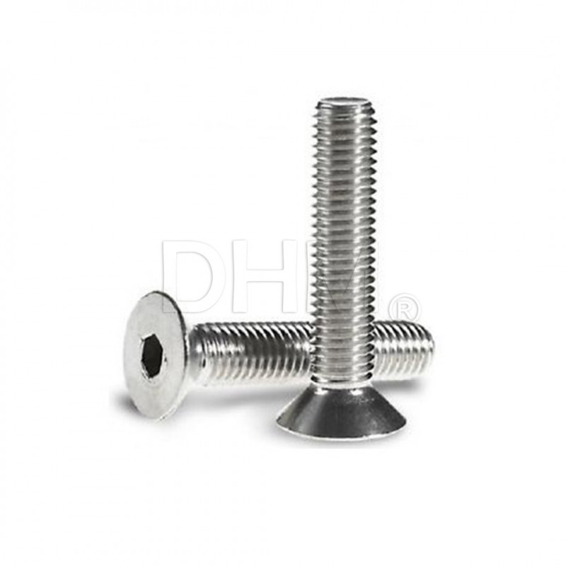 Stainless steel countersunk flat head screw with Allen recess 4x12 Countersunk flat head screws 02080908 DHM