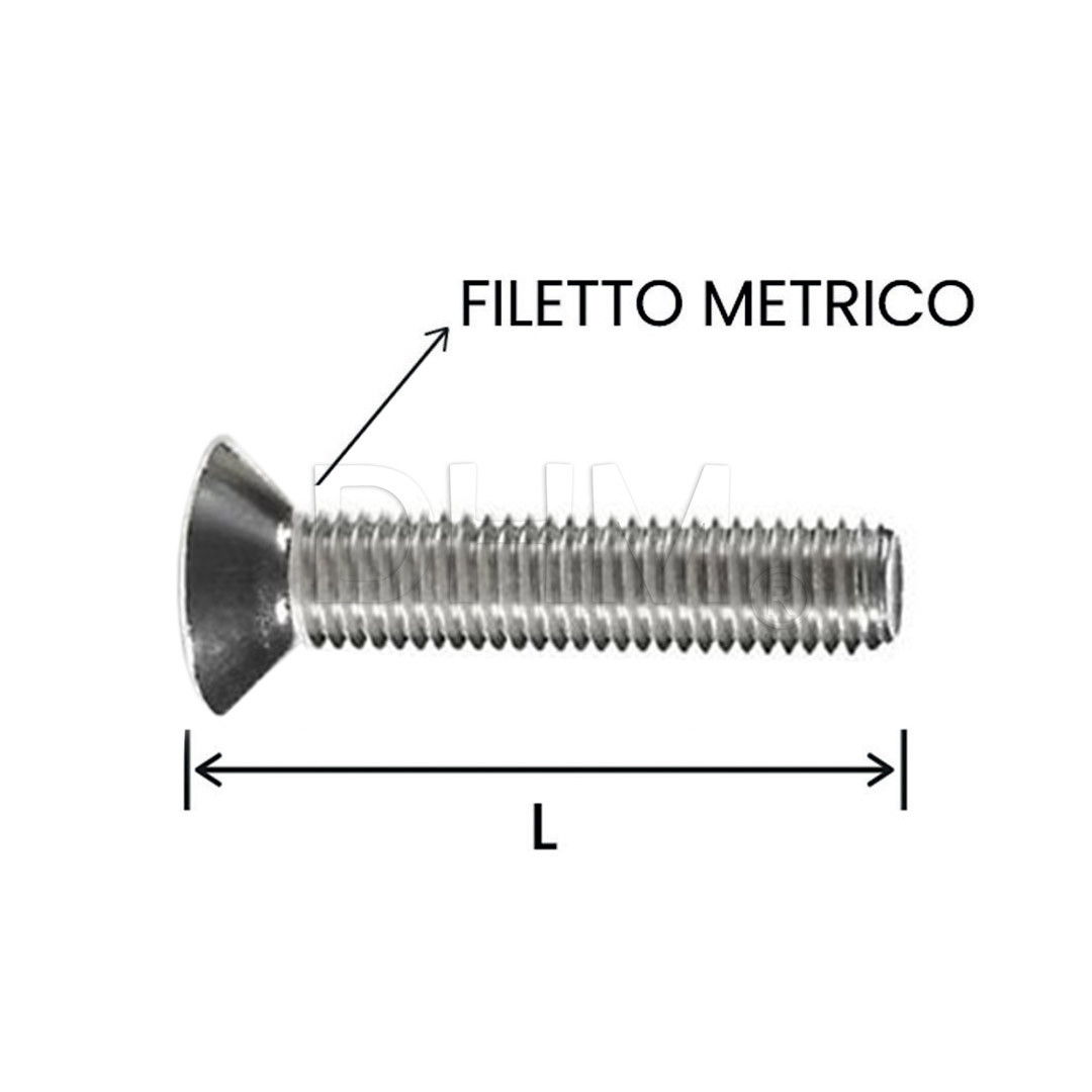 Lot de 10 vis de fixation pour profilé à fente de 6 mm - Filetage M5 - Tête  fraisée