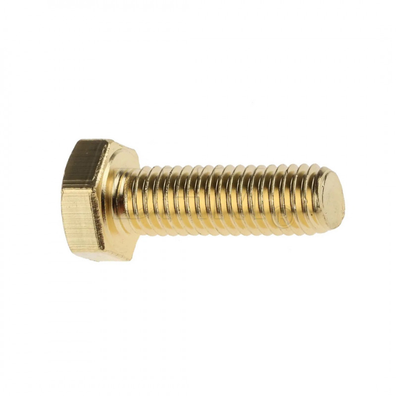 Hexagonal head screw with full brass thread 4x25 Hex head screws 02081491 DHM