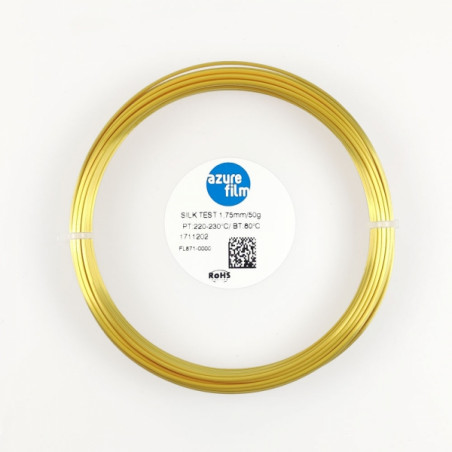 PLA Silk Gold Filament Sample 1.75mm 50g 17m - FDM 3D Printing Fila