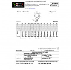 Boulon à œil galvanisé M30 - boulon à œil mâle Écrous hexagonaux 02083620 DHM