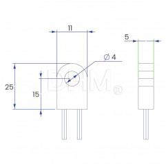 Fusibile termico 125°C 15A 250V - protezione piani riscaldati stampanti 3D Fusibili12130173 DHM