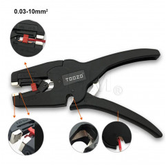 Toozo Quick Wire Stripper Tool - Pince à dénuder automatique pour fils 0.03-10mm² 32-7 AWG Outils 02083555 DHM