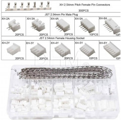 JST 2.54 2P/3P/4P/5P/6P Connector Kit - 460 Pieces with Male/Female Crimp Terminals PCB connectors 12130224 DHM