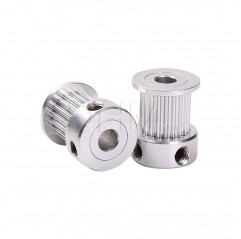 GT2 pulley Ø 6.35mm 20 Teeth for belt H12mm - height 22mm Toothed pulleys GT2 18050414 DHM Pro