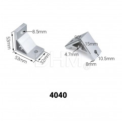 90° Angle Bracket for Series 5 Profile - Aluminum Profile 4040 Series 5 (slot 6) 14090162 DHM