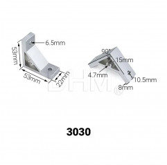 90° Angle Bracket for Series 6 Profile - Aluminum Profile 3030 Series 6 (slot 8) 14090163 DHM