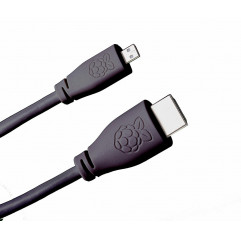 Raspberry Pi Cable oficial micro-HDMI a HDMI NEGRO 1 metro HAT y accesorios 19220000 Raspberry Pi