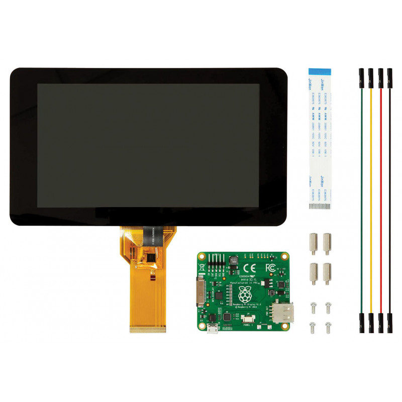 Raspberry Pi Official 7'' Touchscreen Display HAT and accessories 19220001 Raspberry Pi