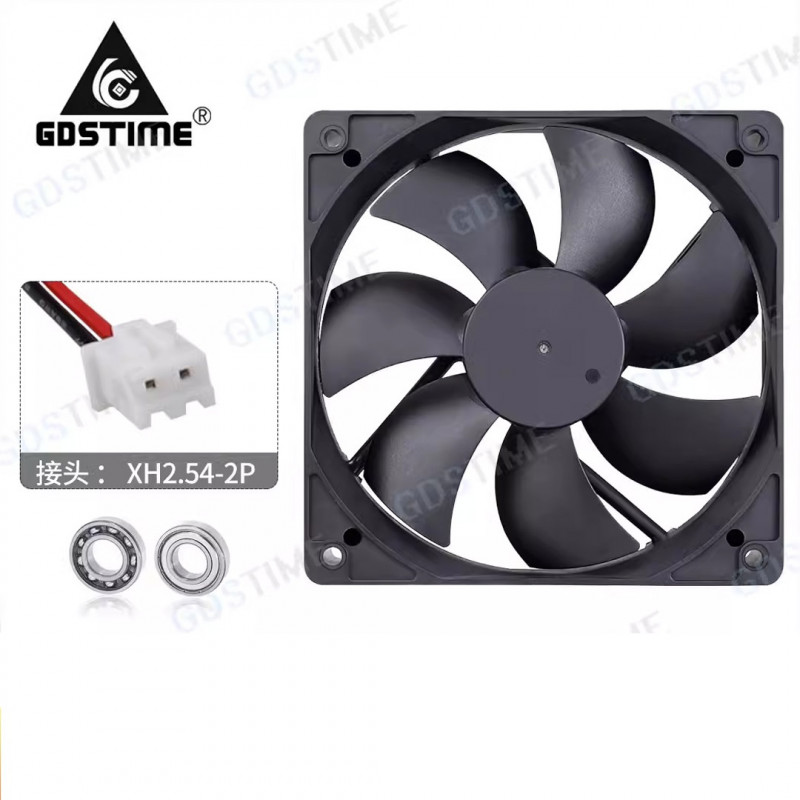 120x120x25mm 24V ventilateur de refroidissement turbine sans balais impression 3D - double roulement Ventilateurs 19720007 Gd...