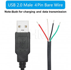 USB 2.0-Verlängerungskabel Stecker auf 4-polig - 1 Meter USB-Kabel 12130227 DHM