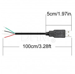 Cable alargador USB 2.0 macho a 4 clavijas - 1 metro Cables USB 12130227 DHM