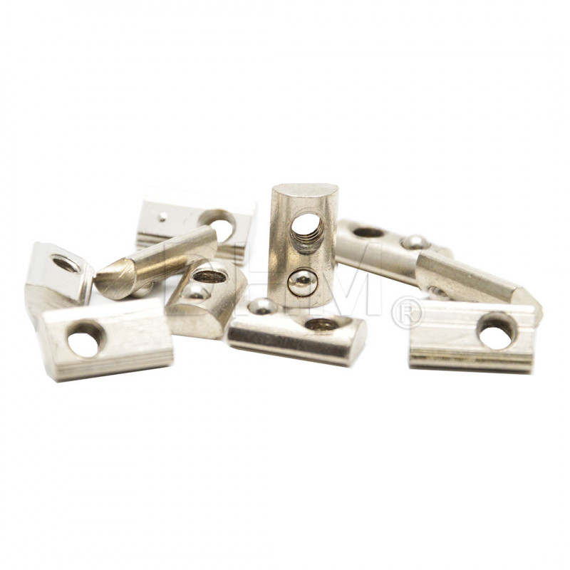 Nuts with spring - Series 6 steel - M4 thread - pieces 10 Series 6 (slot 8) 14090116 DHM