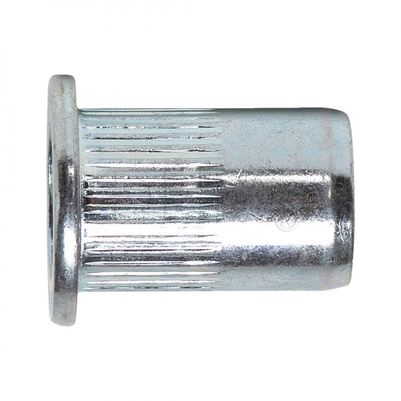 Threaded rivet with flat head and M4 knurled shank Nails and rivets 04140223 DHM