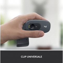 Webcam HD Logitech C270 - 720p/30fps Videochiamate HD Widescreen Utensili e strumenti19890000 Logitech