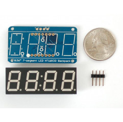 Adafruit 0.56" 4-Digit 7-Segment Display w/I2C Backpack - Red Adafruit19040385 Adafruit