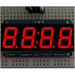 Adafruit 0.56" 4-Digit 7-Segment Display w/I2C Backpack - Blue Adafruit19040389 Adafruit