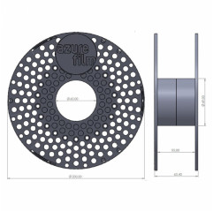 Filamento PLA 1.75mm Gris - Filamento para impresión 3D FDM AzureFilm PLA AzureFilm 1928001-b AzureFilm