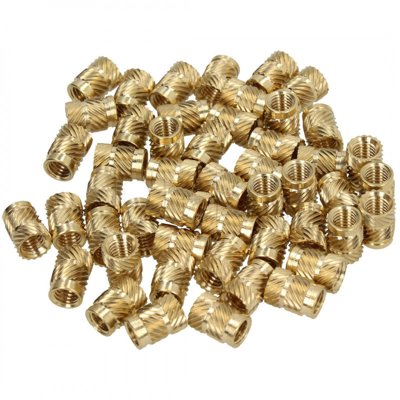 Inserto filettato ottone M2,5 - 2,5x4x4 mm - Confezione da 100 pezzi Altro02083716 DHM